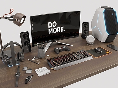 付费现代数码组合3d模型_免费3dmax数码组合模型下载