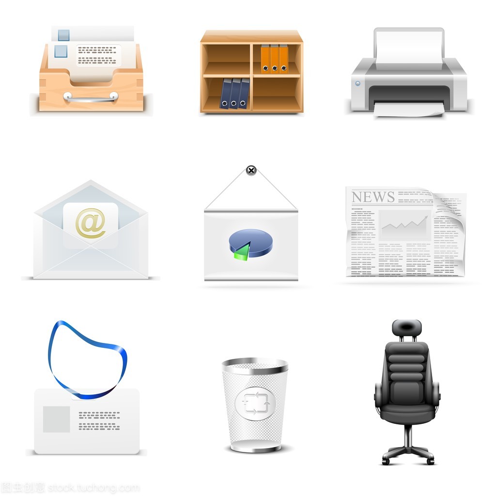 现代办公新风尚 矢量设计赋能办公用品美学